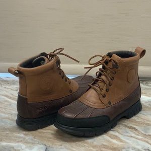 Mens POLO by Ralph Lauren Leather Ankle Boots 10 1/2D
